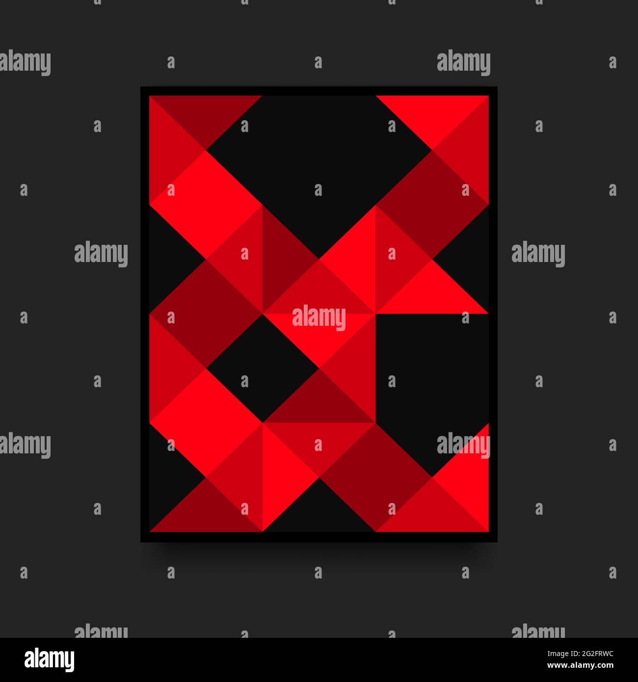 Affiche rouge de style suisse avec décoration géométrique. Illustration vectorielle Illustration de Vecteur