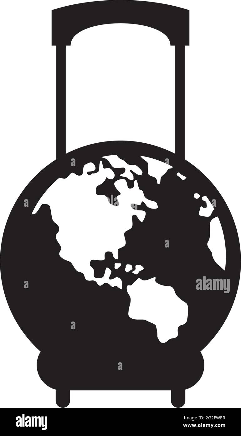 Modèle vectoriel avec logo de sac de voyage Illustration de Vecteur