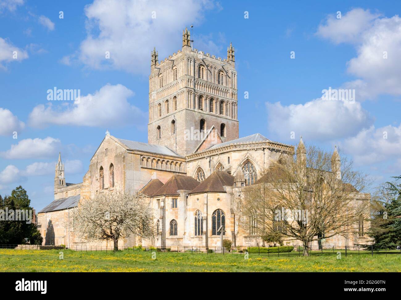Abbaye de Tewkesbury Tewkesbury ou église de l'abbaye de St Mary la Vierge Tewkesbury, Gloucestershire, Angleterre, GB, Royaume-Uni, Europe Banque D'Images