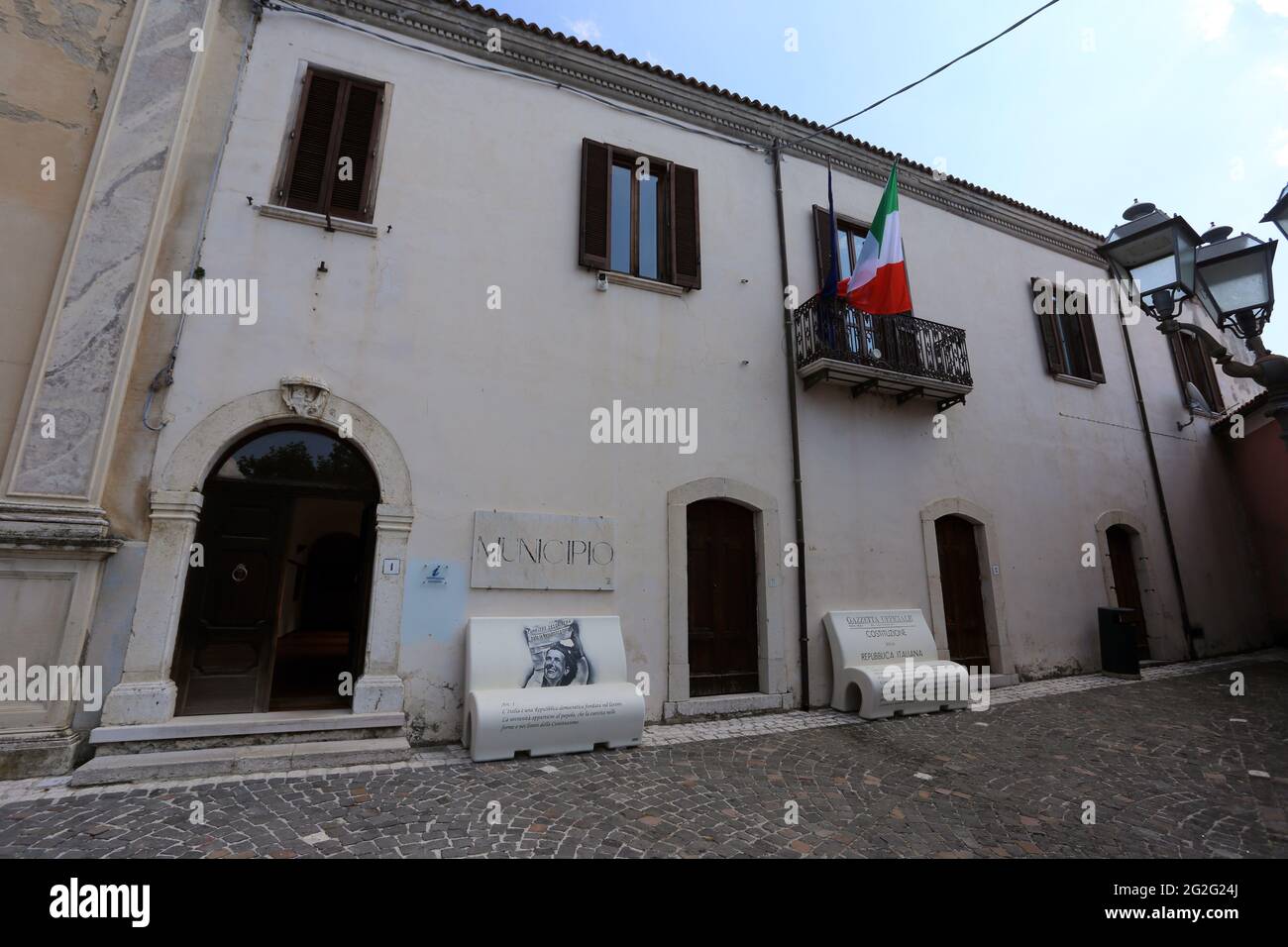Il Municipio di Macchiagodena Banque D'Images
