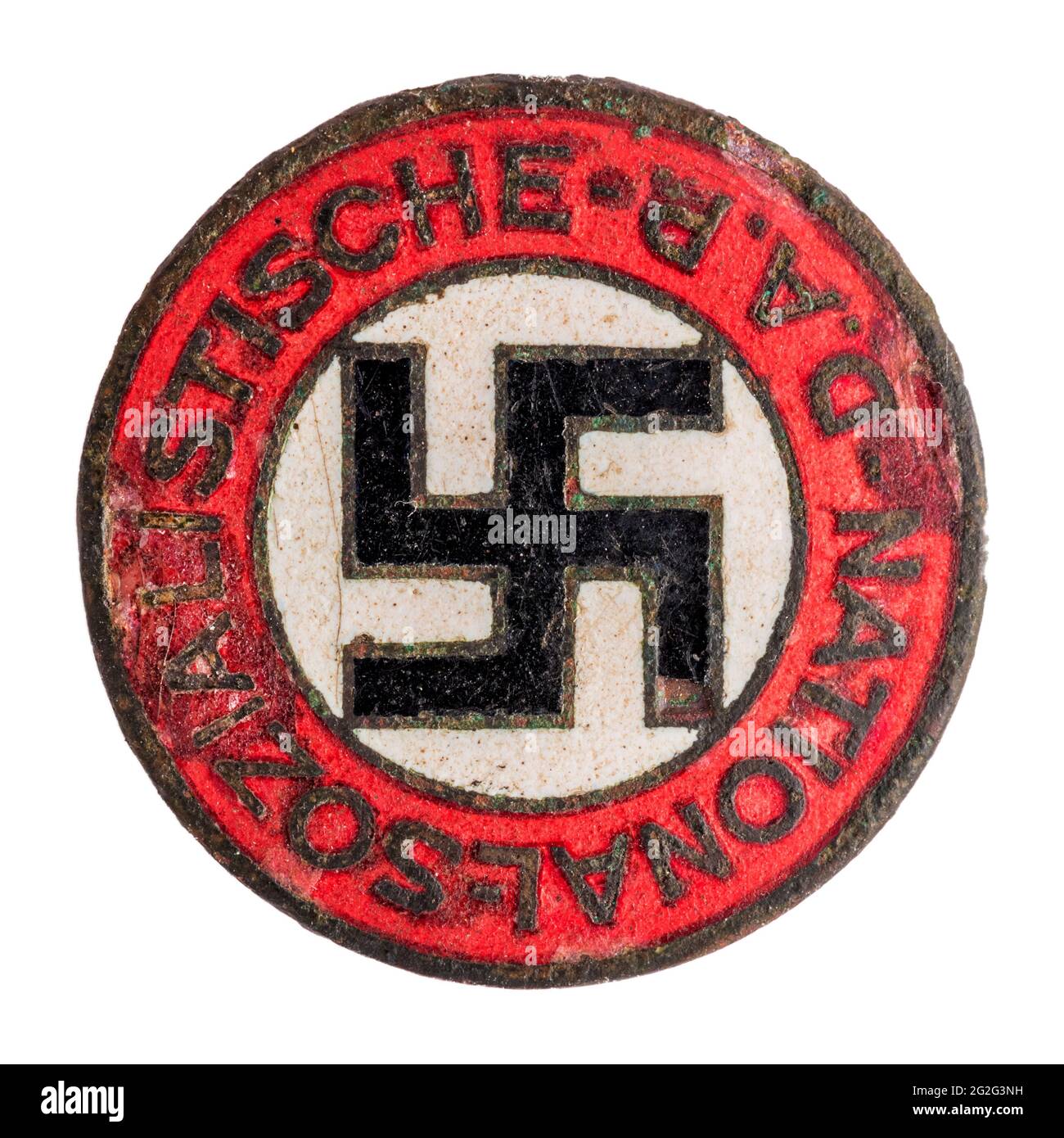 Plaque émaillée originale du Parti national socialiste allemand des travailleurs, NSDAP, Seconde Guerre mondiale, Allemagne Banque D'Images