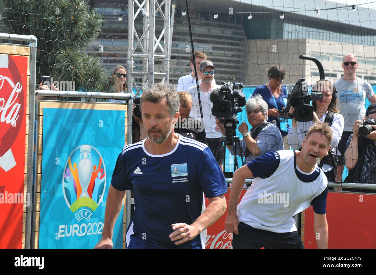 Copenhague, Danemark. 11 juin 2021, le Prince Frederik, cronw danois, ouvre le festival officiel EEFA Euro 2020 Footbal à Copenhague dans le festival de l'UEFA copenahgen Banque D'Images