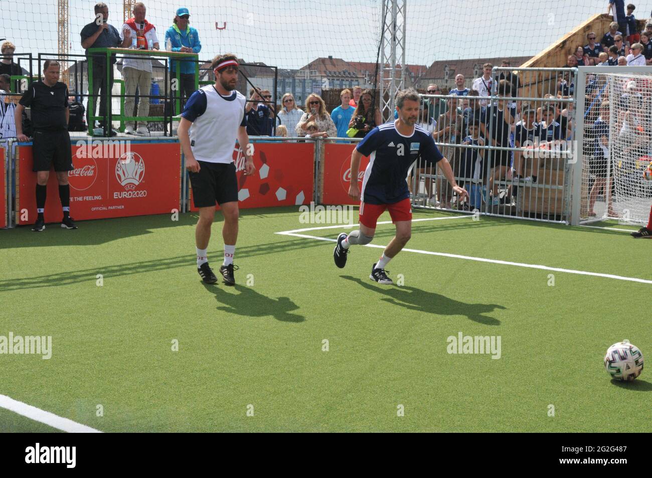 Copenhague, Danemark. 11 juin 2021, le Prince Frederik, cronw danois, ouvre le festival officiel EEFA Euro 2020 Footbal à Copenhague dans le festival de l'UEFA copenahgen Banque D'Images