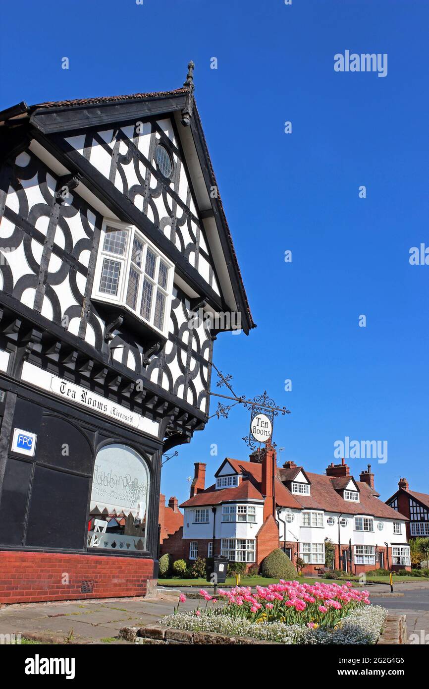 The Tea Rooms in Port Sunlight Model Village, Wirral, Royaume-Uni Banque D'Images