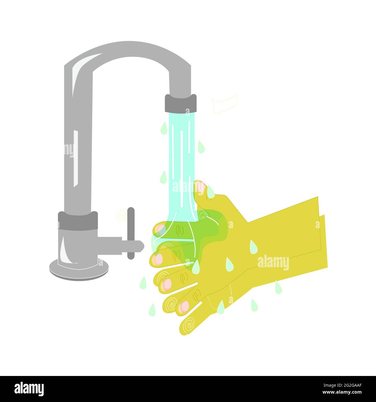 Le lavage des mains à l'eau Banque D'Images