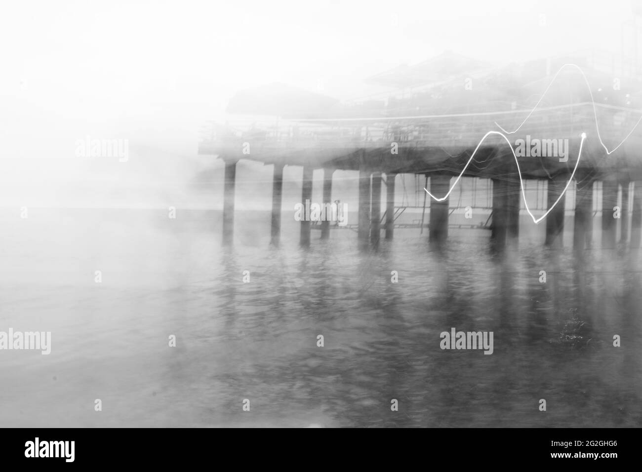 Seunset sur la mer Noire, Géorgie Banque D'Images