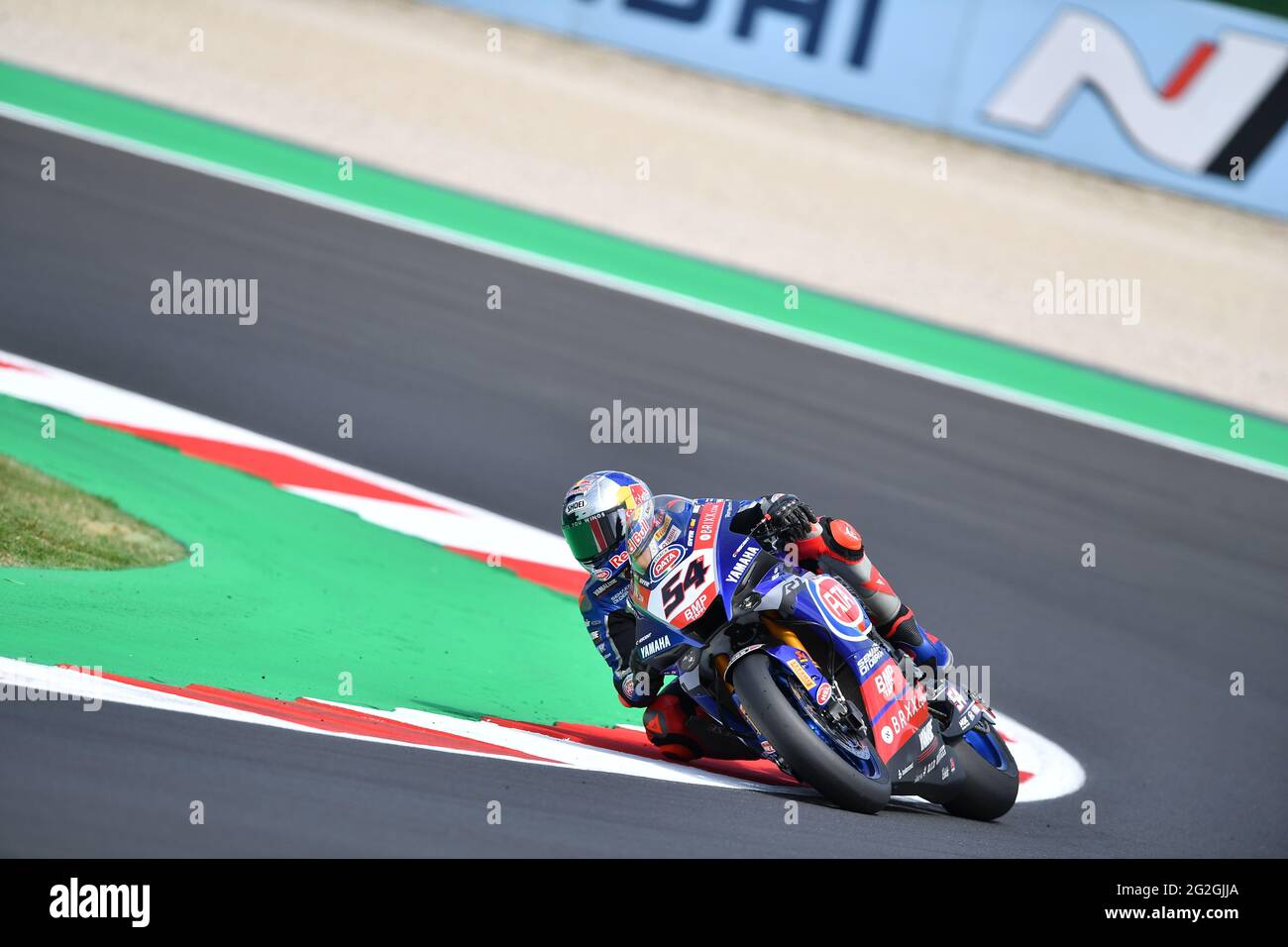 Misano World circuit Marco Simoncelli, Misano Adriatico, Italie, 11 juin 2021, N° 54 Toprak Razgatioglu Yamaha YZF R1 Pata Yamaha avec BRIXX WorldSBK lors du Championnat du monde FIM Superbike 2021 - Free Practice and qualifications, World Superbike - SBK - photo Otto Moretti / LM Banque D'Images