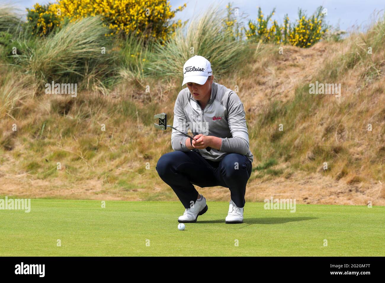 Troon, Royaume-Uni. 11 juin 2021. HANNAH DARLING, de l'Écosse, jouant dans le R et UN sponsorisé Championnat amateur de Womens sur le parcours de golf de Barassie Links, Troon, Écosse crédit: Findlay/Alay Live News Banque D'Images