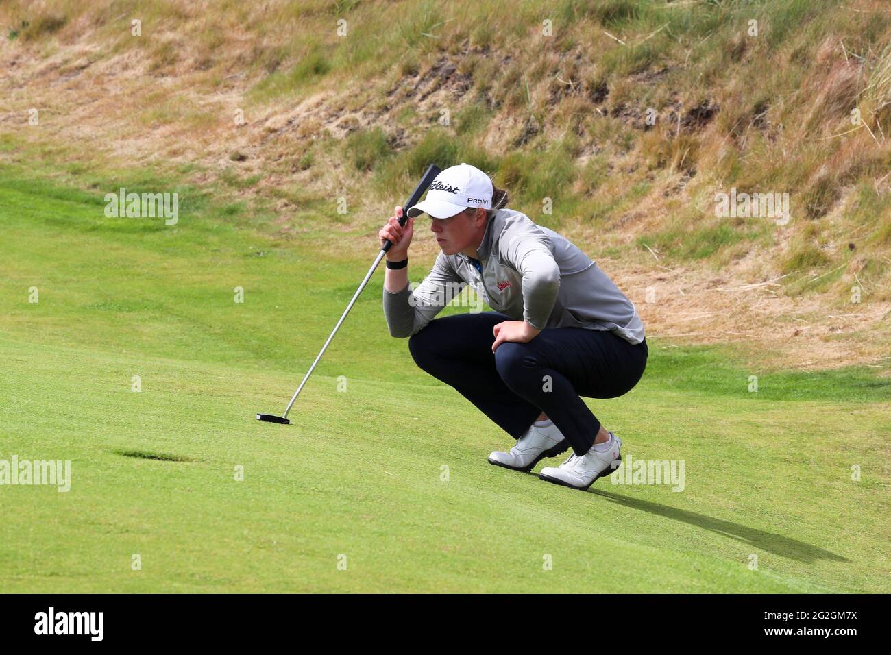 Troon, Royaume-Uni. 11 juin 2021. HANNAH DARLING, de l'Écosse, jouant dans le R et UN sponsorisé Championnat amateur de Womens sur le parcours de golf de Barassie Links, Troon, Écosse crédit: Findlay/Alay Live News Banque D'Images