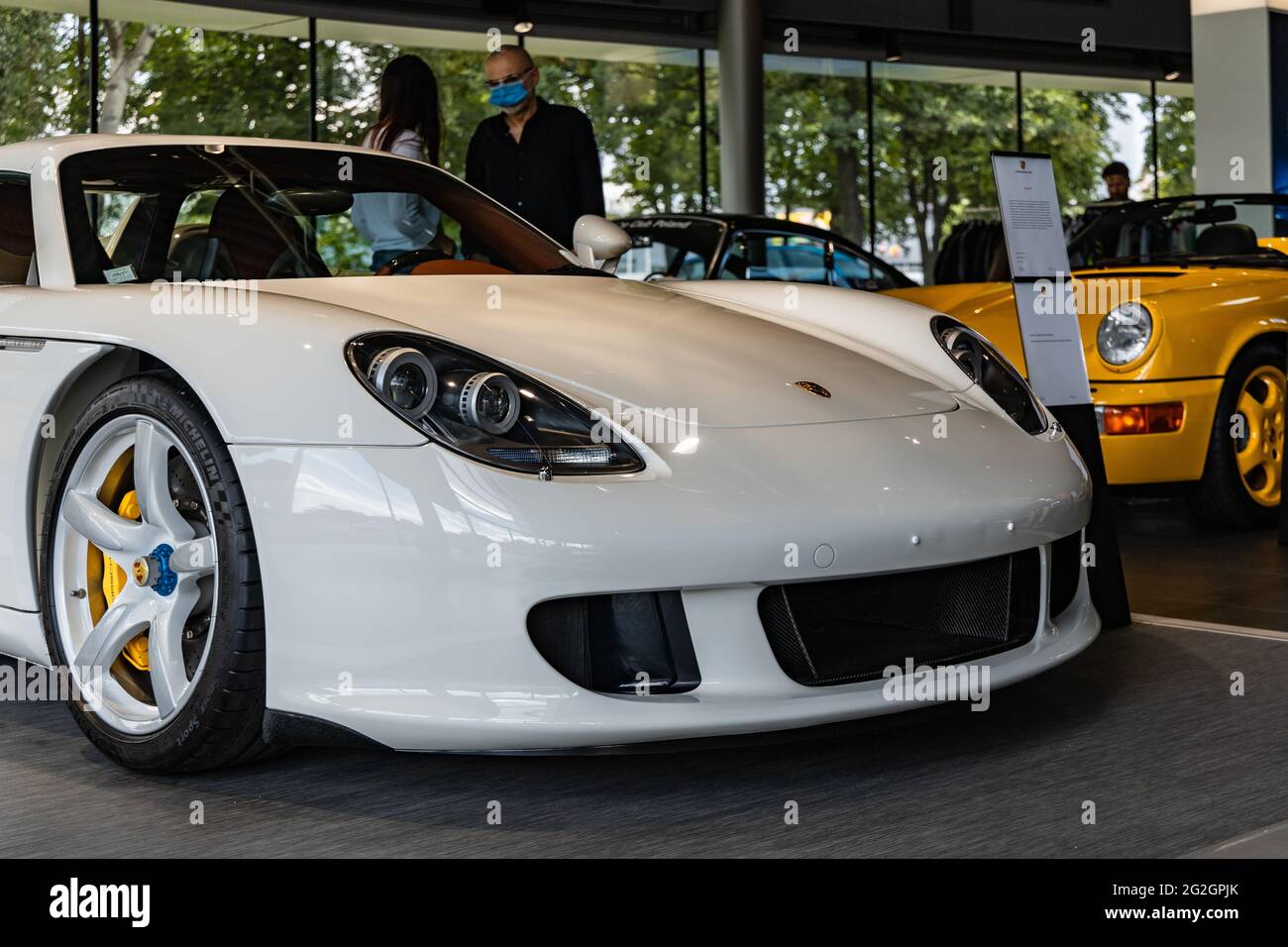 Wroclaw, Pologne - juillet 18 2020 : exposition de modèles Porsche classiques au Porsche Centrum Wrocław Banque D'Images