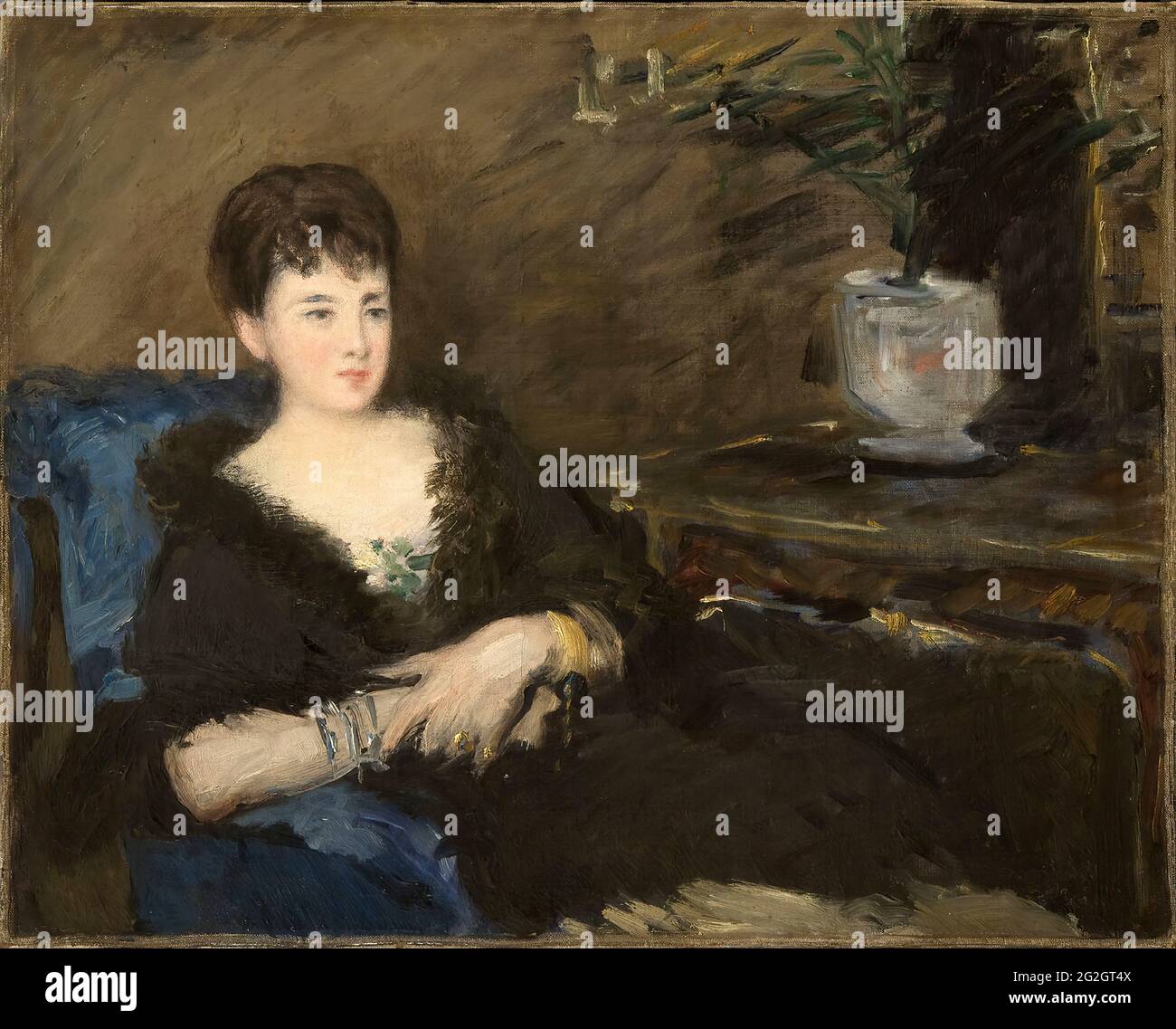 Edouard Manet - Portrait d'Isabelle Lemonnier Banque D'Images