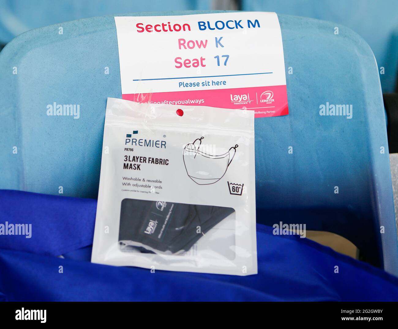 RDS Arena, Dublin, Leinster, Irlande. 11 juin 2021. Rainbow Cup Rugby, Leinster versus Dragons; Forfaits pour tous les supporters de la RDA Arena crédit: Action plus Sports/Alamy Live News Banque D'Images