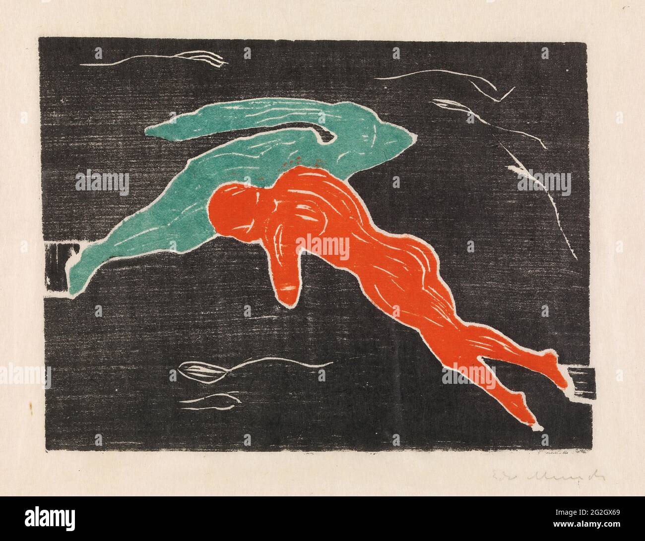 Edvard Munch - rencontre dans l'espace 01 Banque D'Images