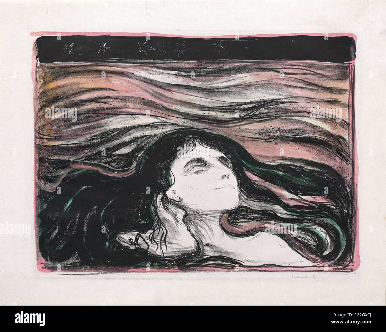 Edvard Munch - amoureux des vagues Banque D'Images