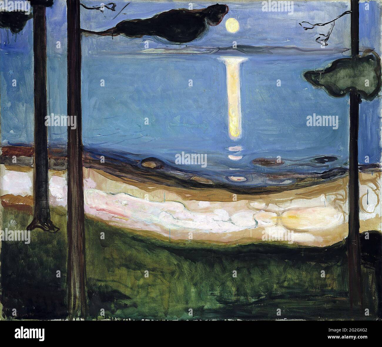 Edvard Munch - Moonlight 02 Banque D'Images