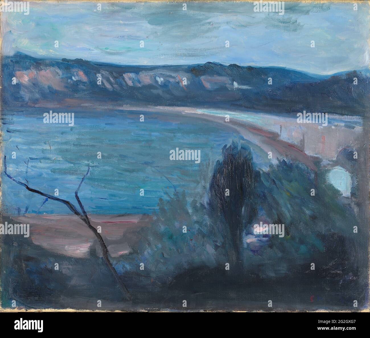 Edvard Munch - clair de lune au bord de la Méditerranée Banque D'Images