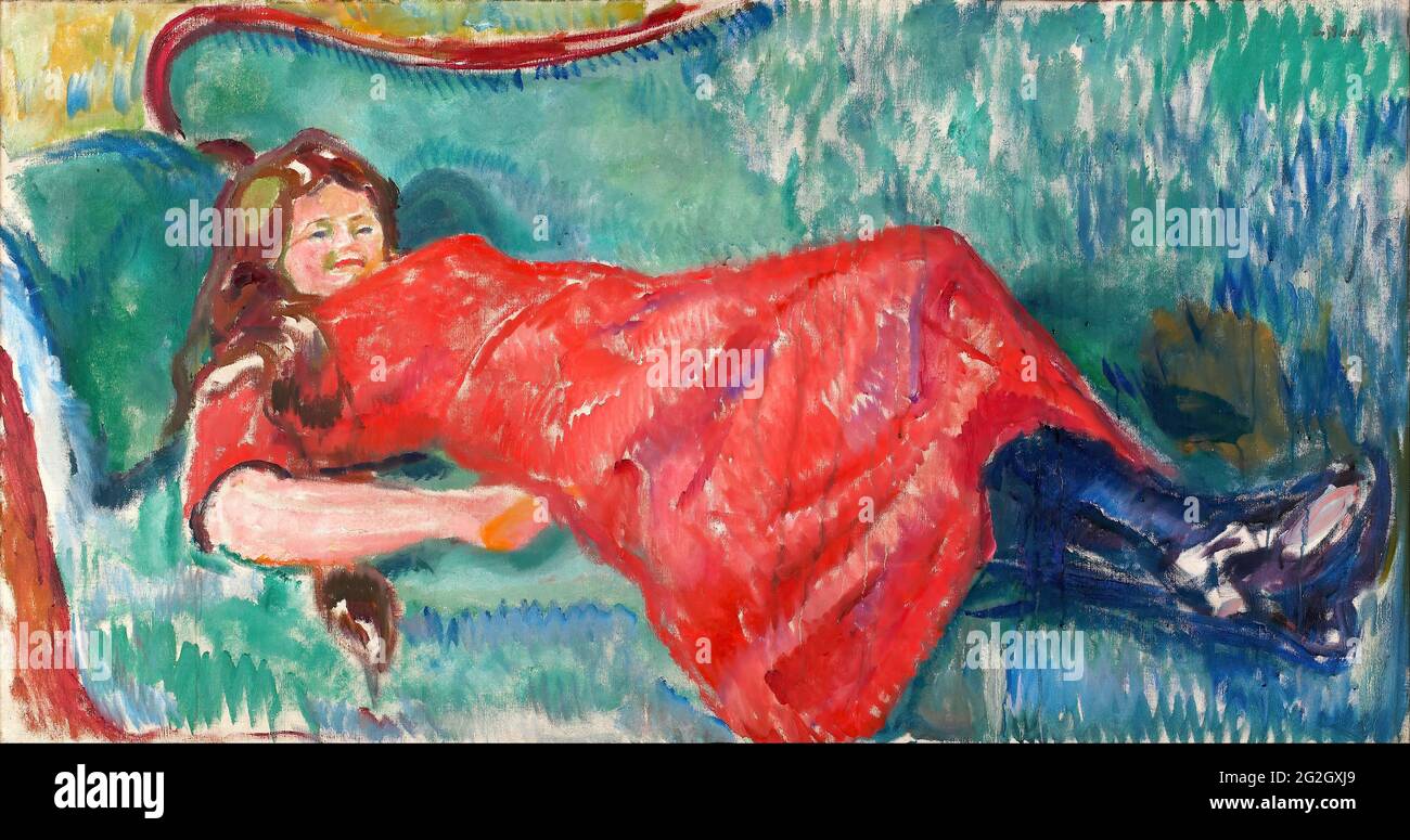 Edvard Munch - sur le canapé Banque D'Images