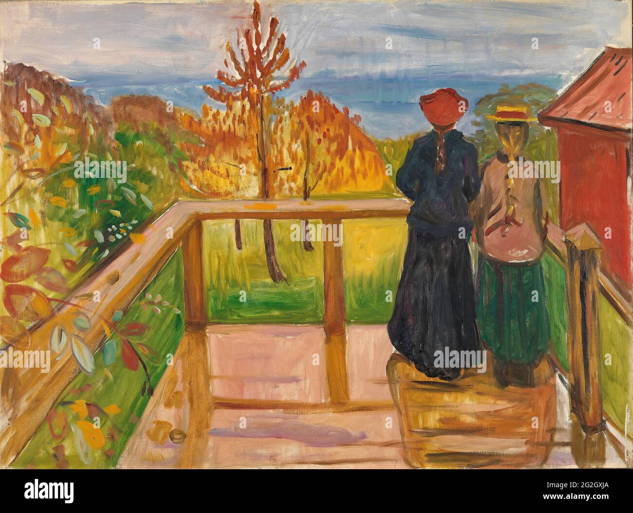 Edvard Munch - sur la Veranda Banque D'Images