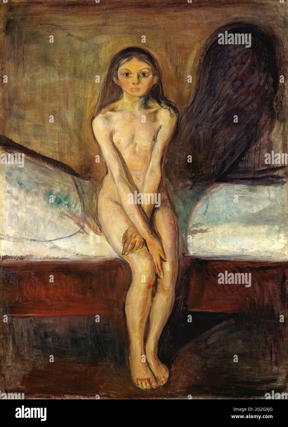 Edvard Munch - puberté Banque D'Images