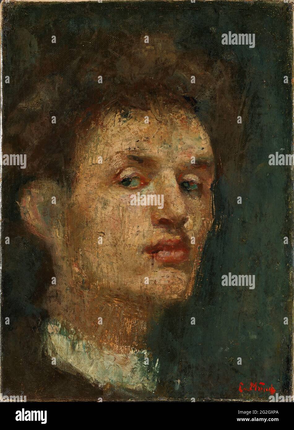 Edvard Munch - Auto-portrait 02 Banque D'Images