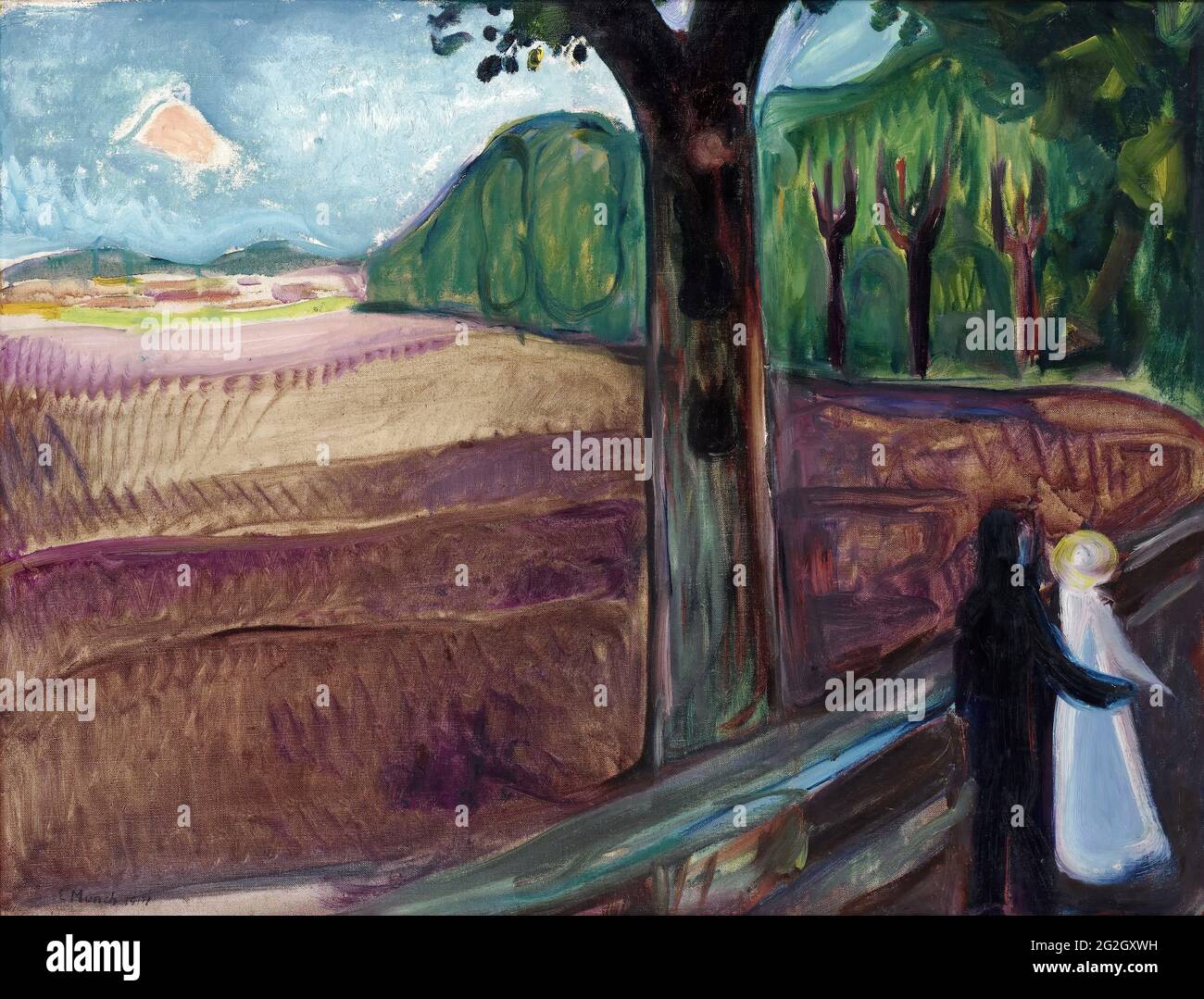 Edvard Munch - nuit d'été Banque D'Images