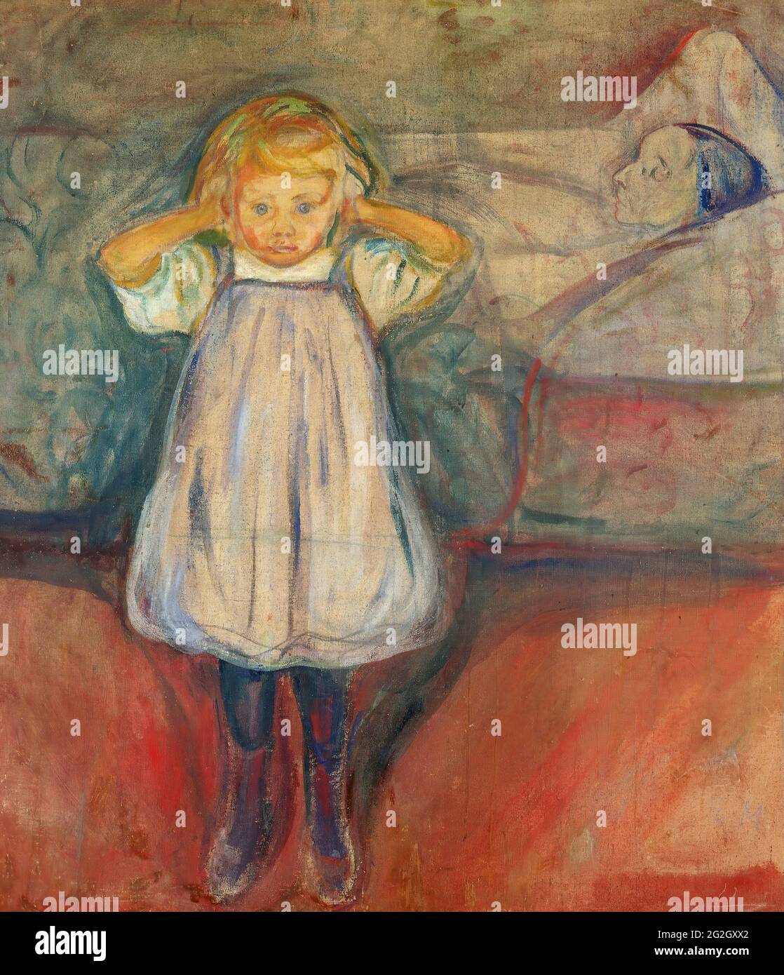 Edvard Munch - l'enfant et la mort Banque D'Images