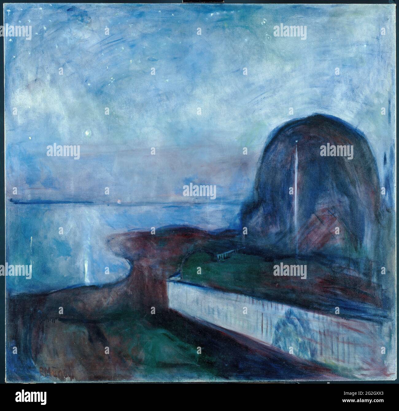Edvard Munch - nuit Starry 02 Banque D'Images