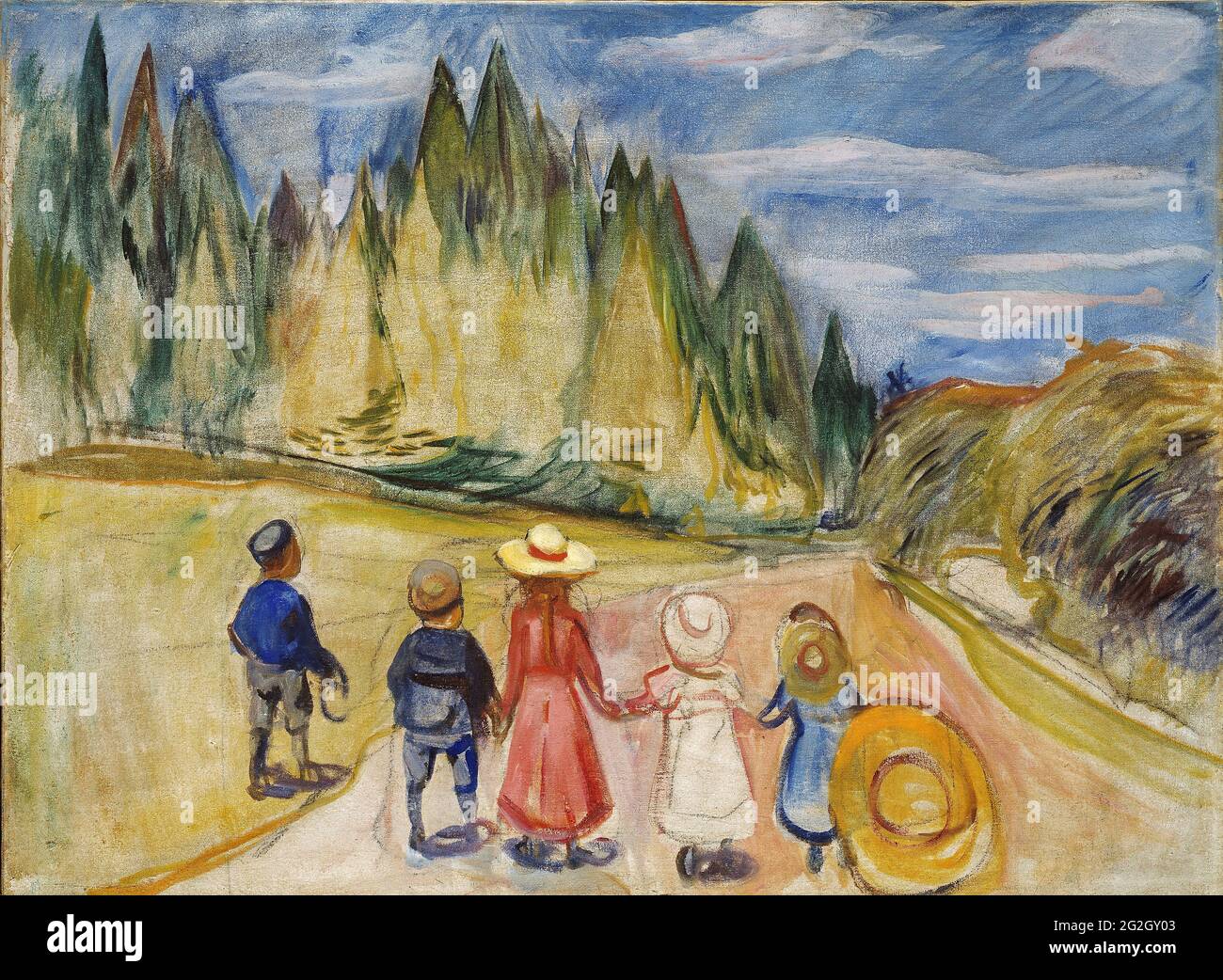 Edvard Munch - la forêt de conte de fées Banque D'Images