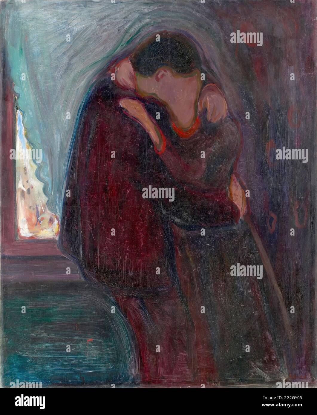 Edvard Munch - le Kiss 02 Banque D'Images