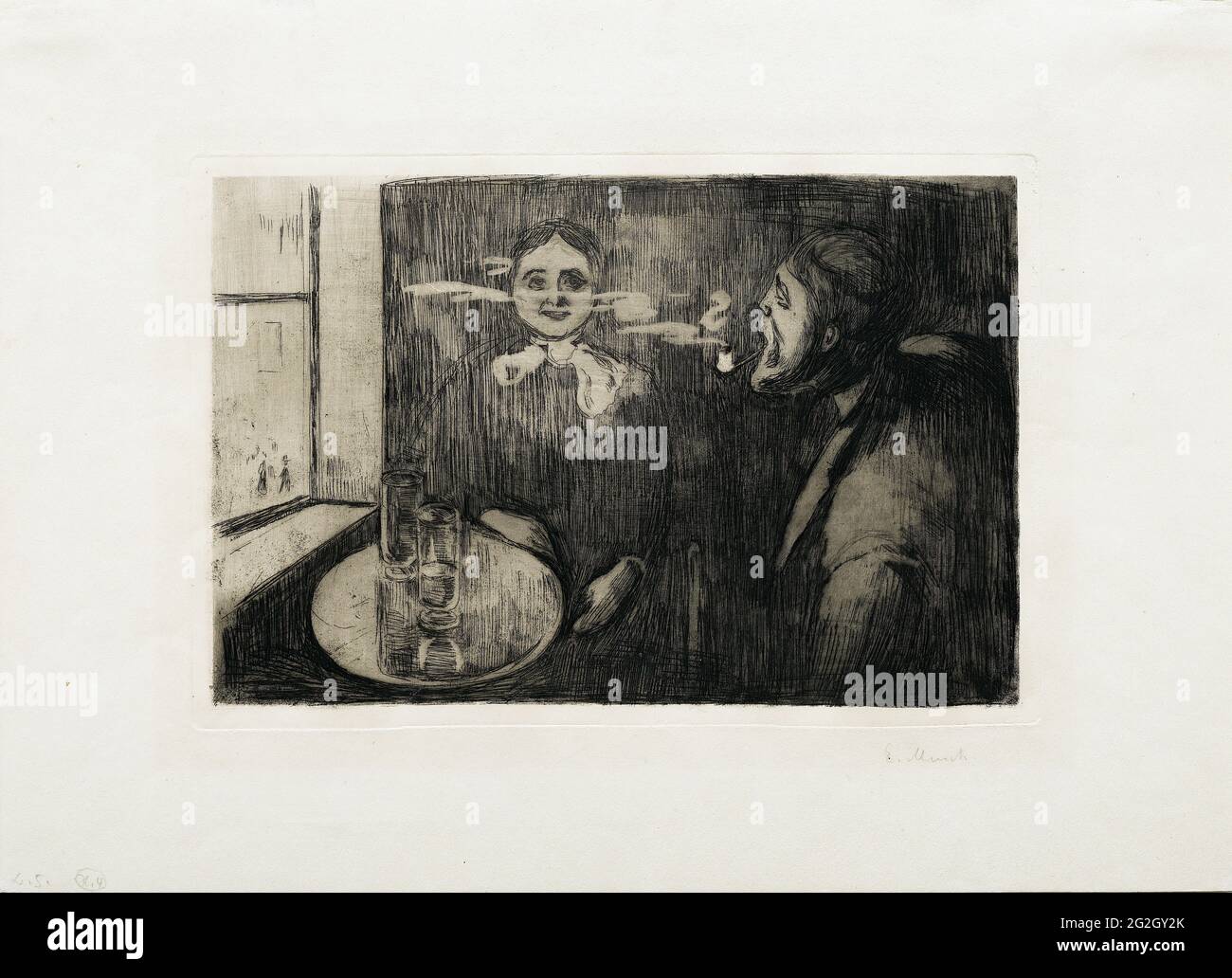 Edvard Munch - le Smoker Banque D'Images
