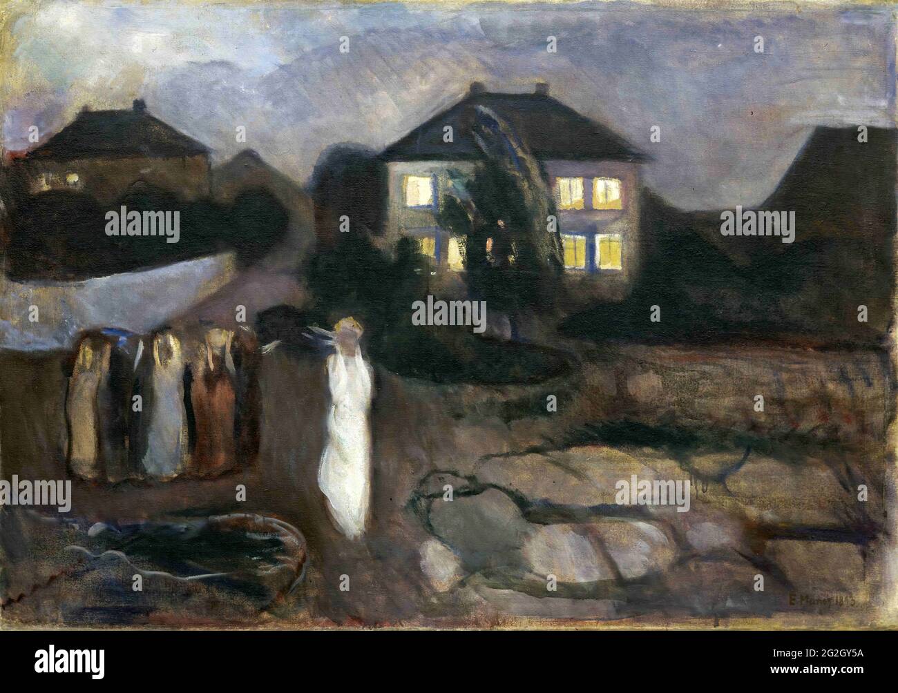 Edvard Munch - la tempête Banque D'Images