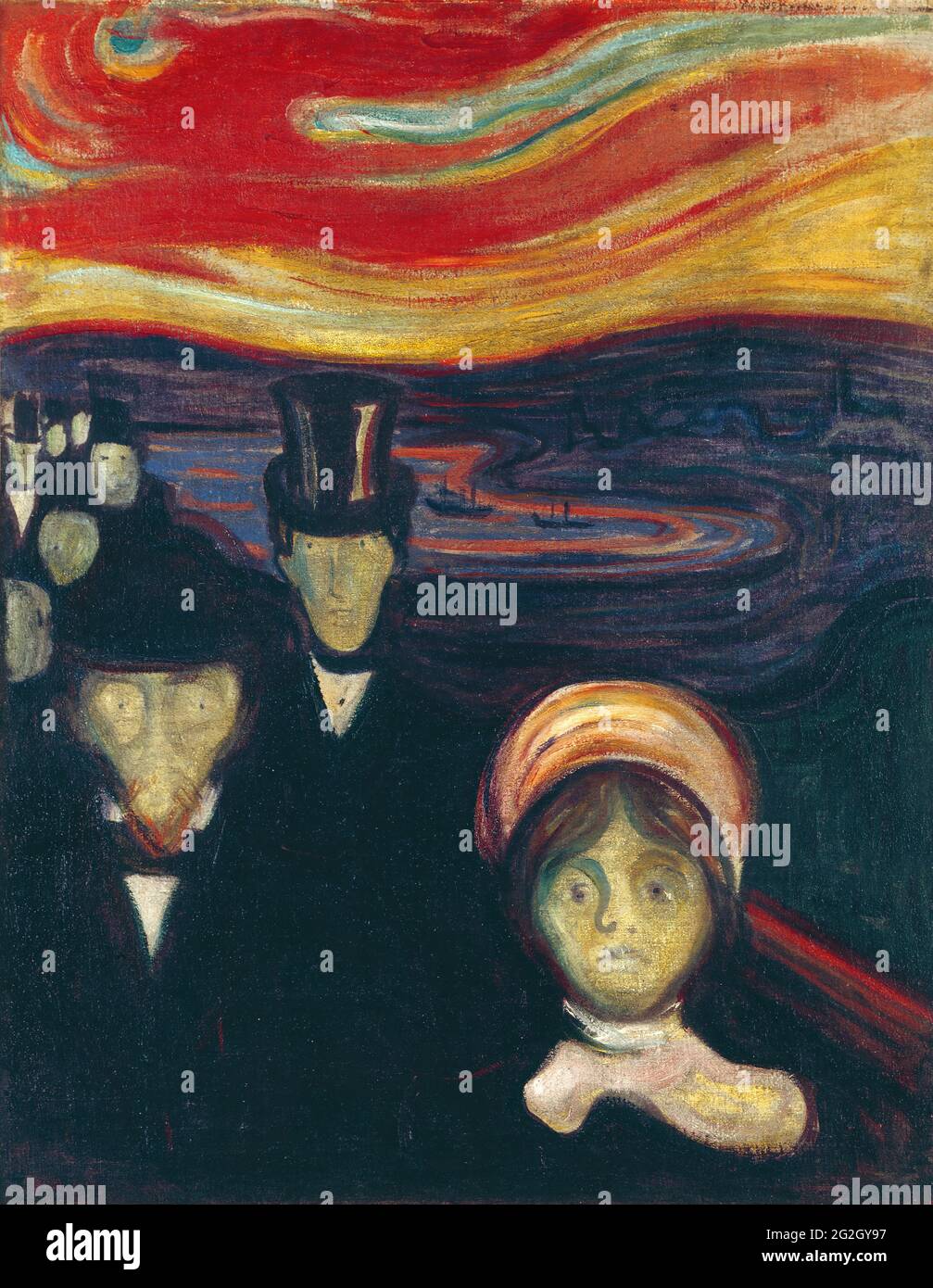 Edvard Munch - l'Anxiété Banque D'Images