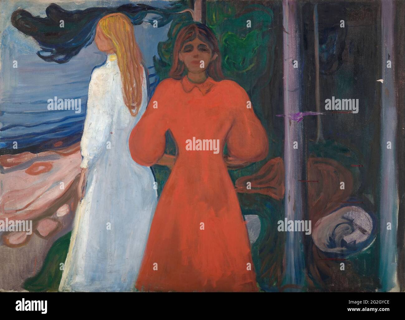Edvard Munch - rouge et blanc Banque D'Images