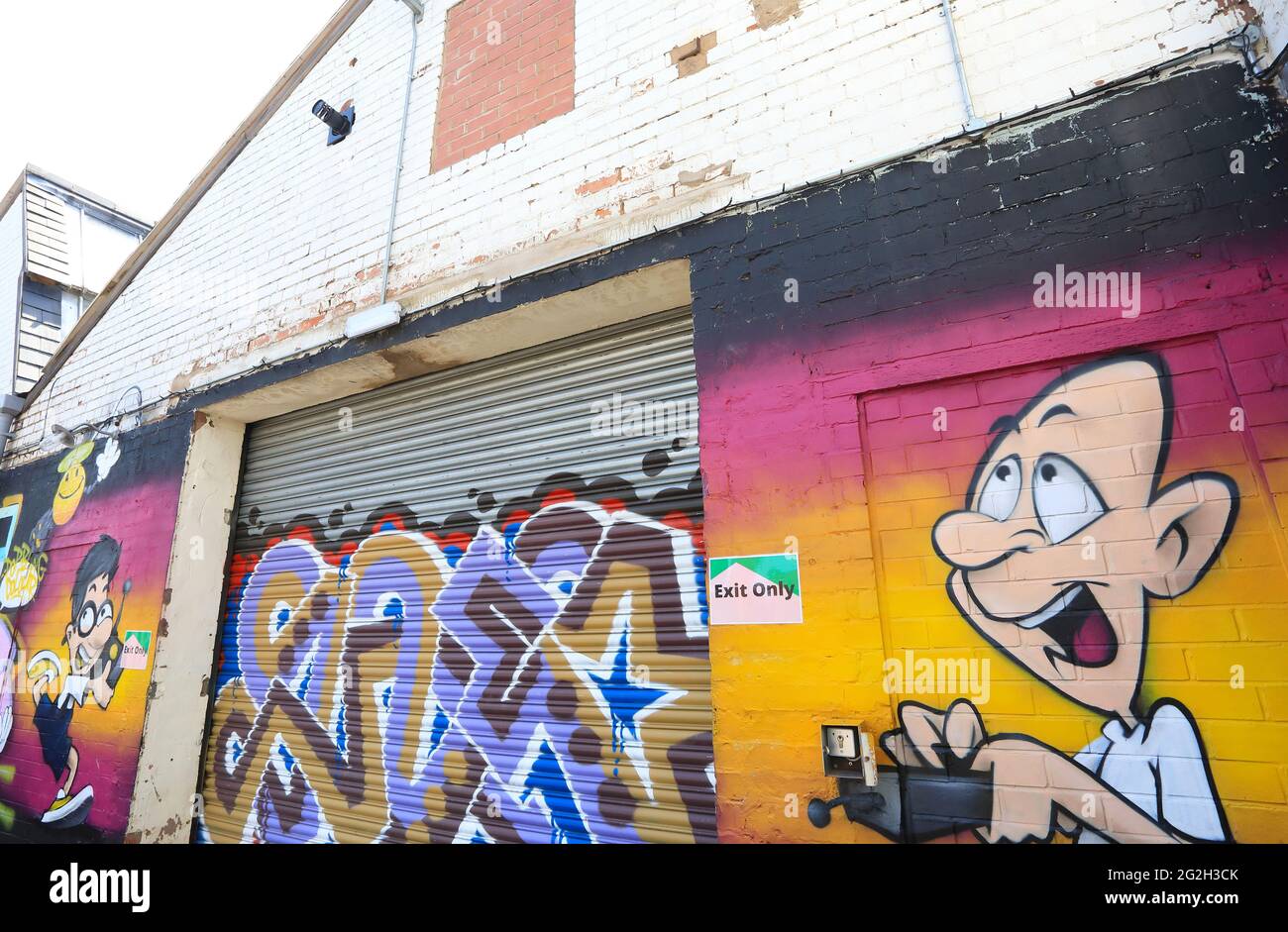 Fargo Village, un quartier créatif sur la rue Gosford à Coventry, avec des magasins, restaurants et bars uniques et de niche, à Warwickshire, Royaume-Uni Banque D'Images