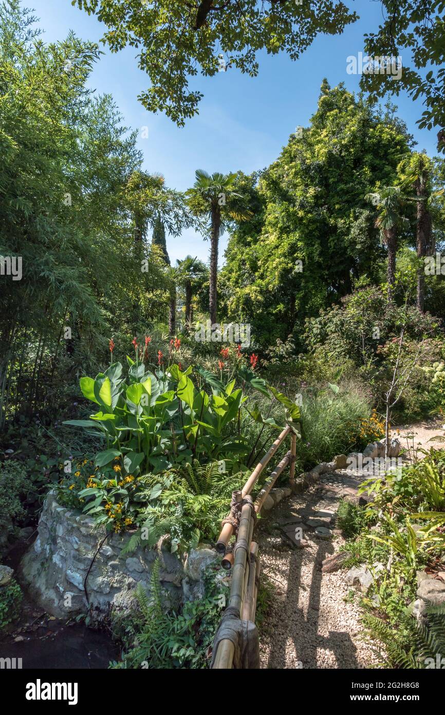 Jardin botanique André Heller. Gardone Riviera (BS), ITALIE - 25 août 2020 Banque D'Images