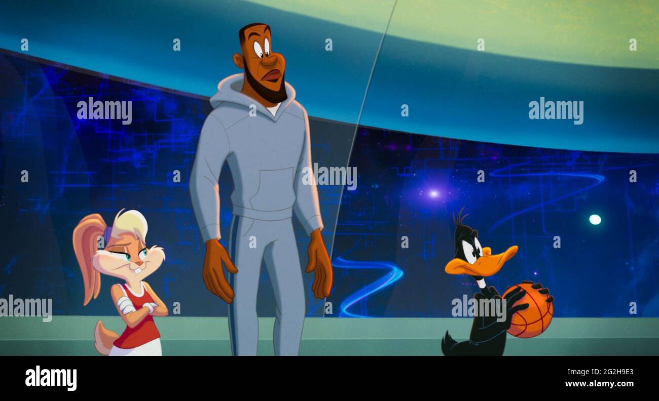 DATE DE SORTIE: 16 juillet 2021 TITRE: Space Jam: A New Legacy STUDIO: Warner animation Group DIRECTOR: Malcolm D. Lee PLOT: La superstar de la NBA LeBron James s'associe avec Bugs Bunny et le reste des Looney Tunes pour cette suite tant attendue. AVEC : Lola Bunny, Lebron James et Daffy Duck. (Image de crédit : © Warner animation Group/Entertainment Pictures) Banque D'Images