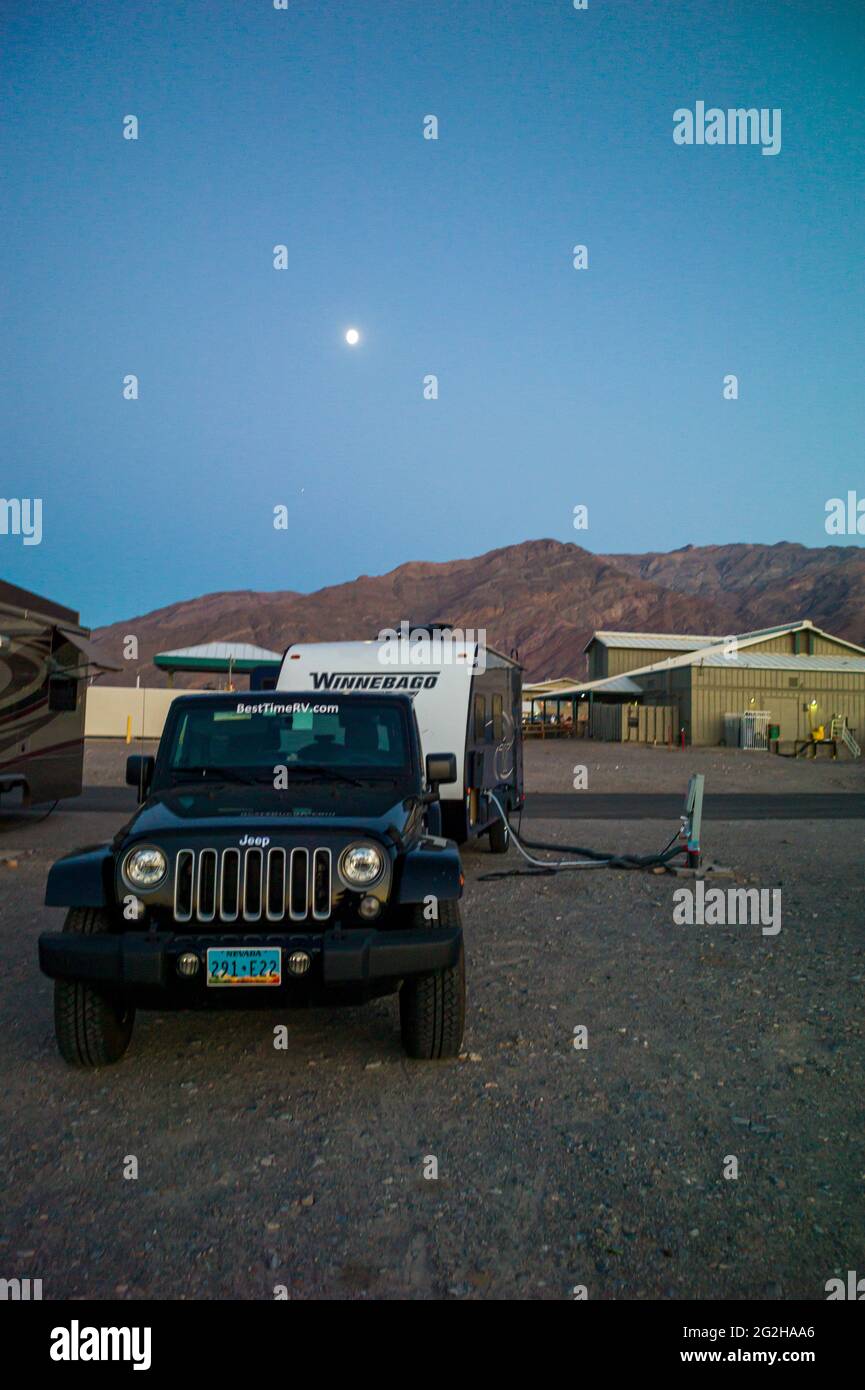Loisirs dans les puits de Stovepipe dans le parc national de la Vallée de la mort, Californie, États-Unis Banque D'Images