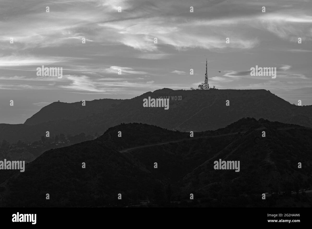 observatoire-collines-banque-d-images-noir-et-blanc-alamy