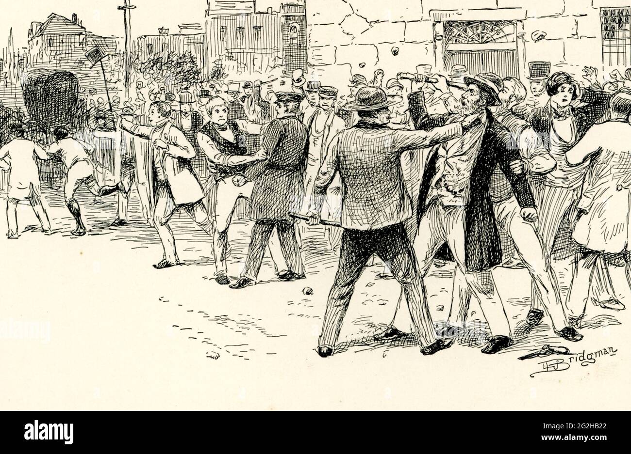 Cette illustration de 1888 montre le sauvetage d'un esclave en fuite à New York. Banque D'Images