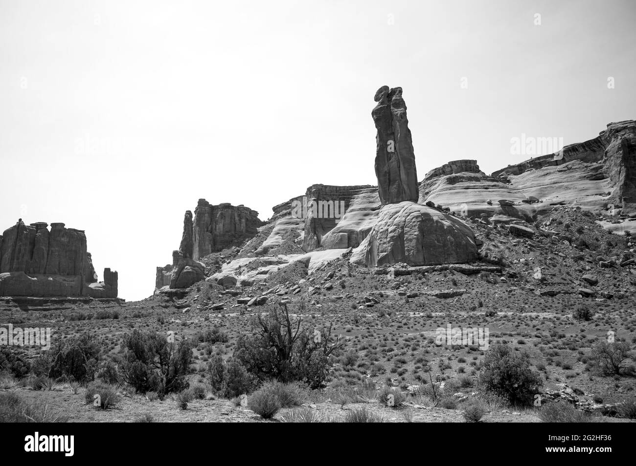 Arches National Park, Utah, États-Unis - près de trois Gossips Banque D'Images