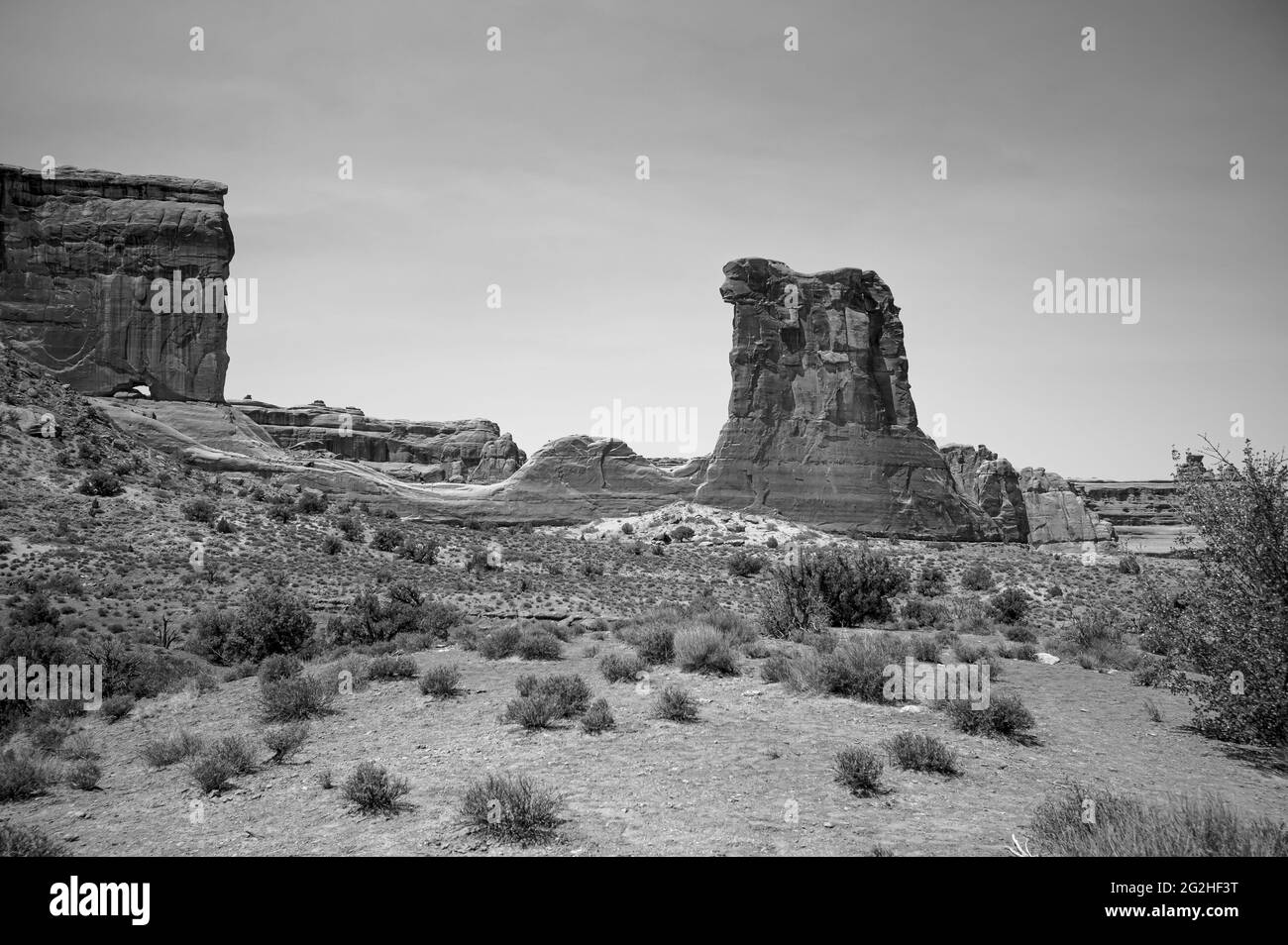 Arches National Park, Utah, États-Unis - près de trois Gossips Banque D'Images