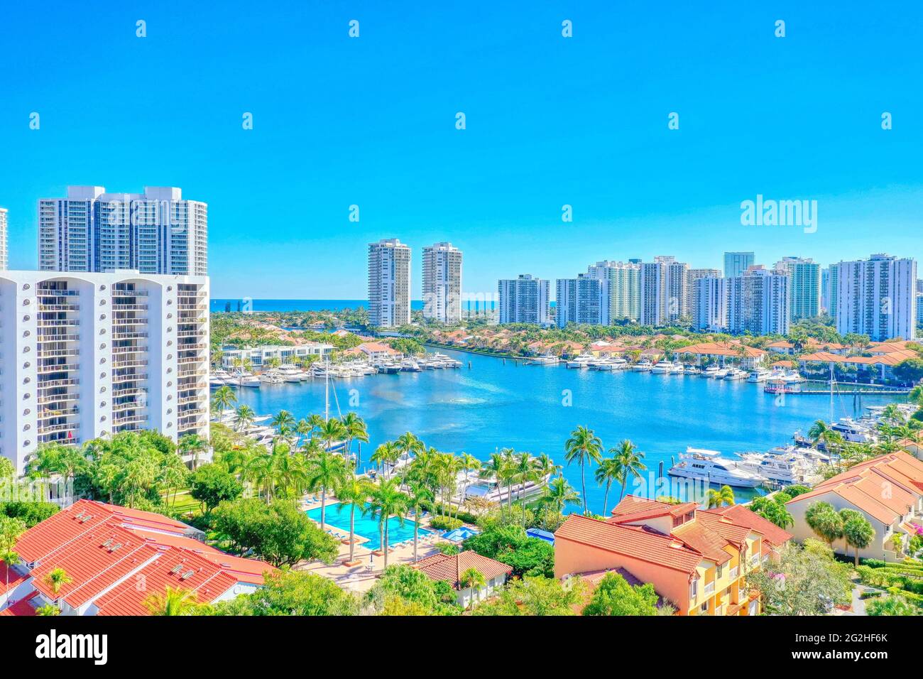 Miami, Aventura marina, Floride Banque D'Images