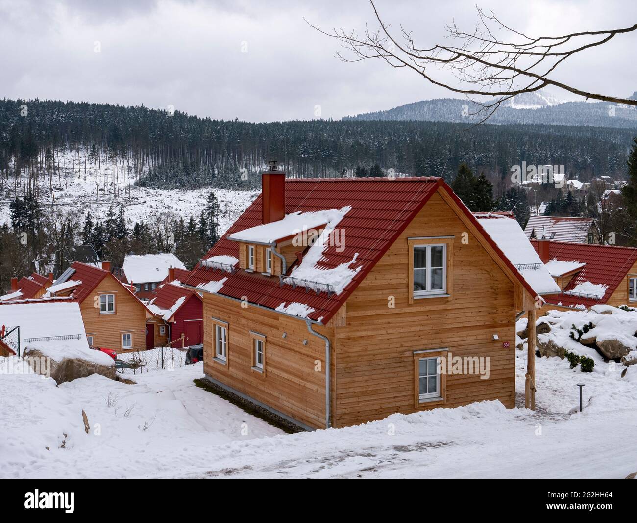 Maison de vacances Das Schierke HARZRESORT am Brocken, Harz, Saxe-Anhalt, Allemagne Banque D'Images