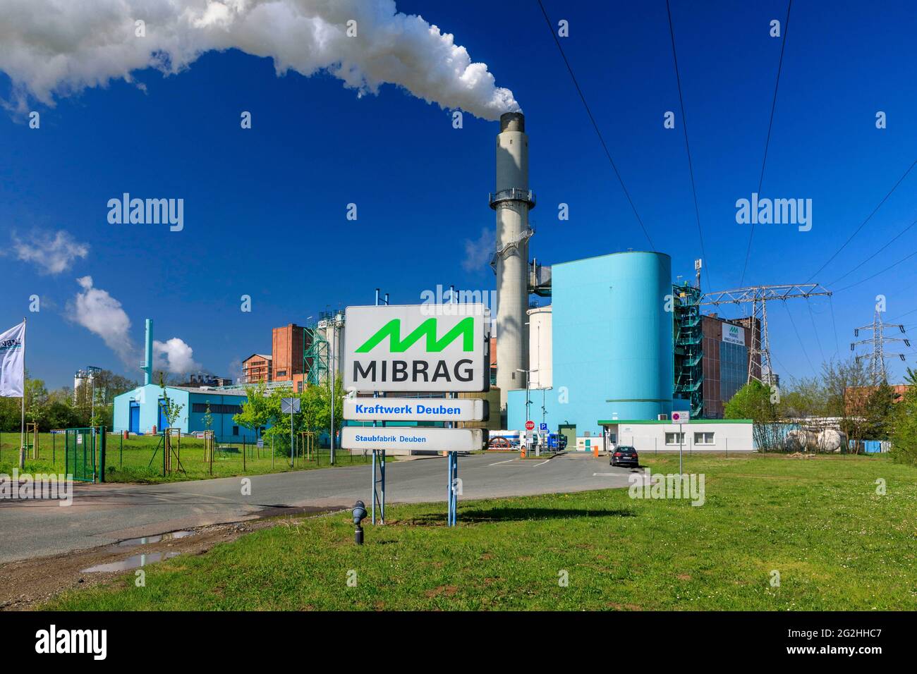 Raffinement du lignite d'Allemagne centrale à Deuben Banque D'Images