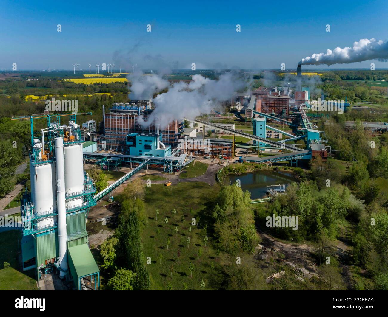 Raffinement du lignite d'Allemagne centrale à Deuben Banque D'Images