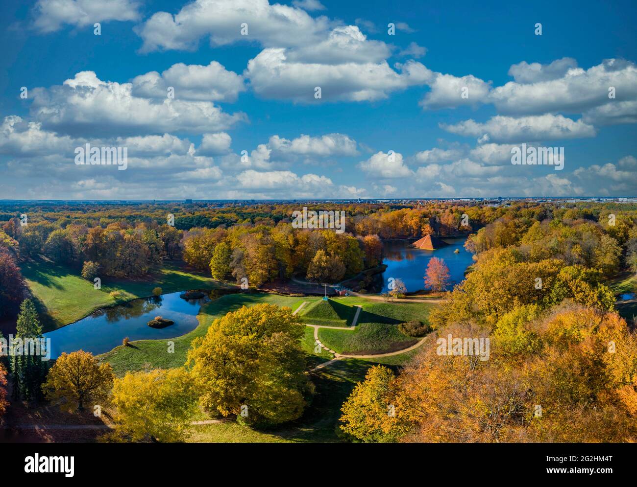 Branitz Park en automne Banque D'Images