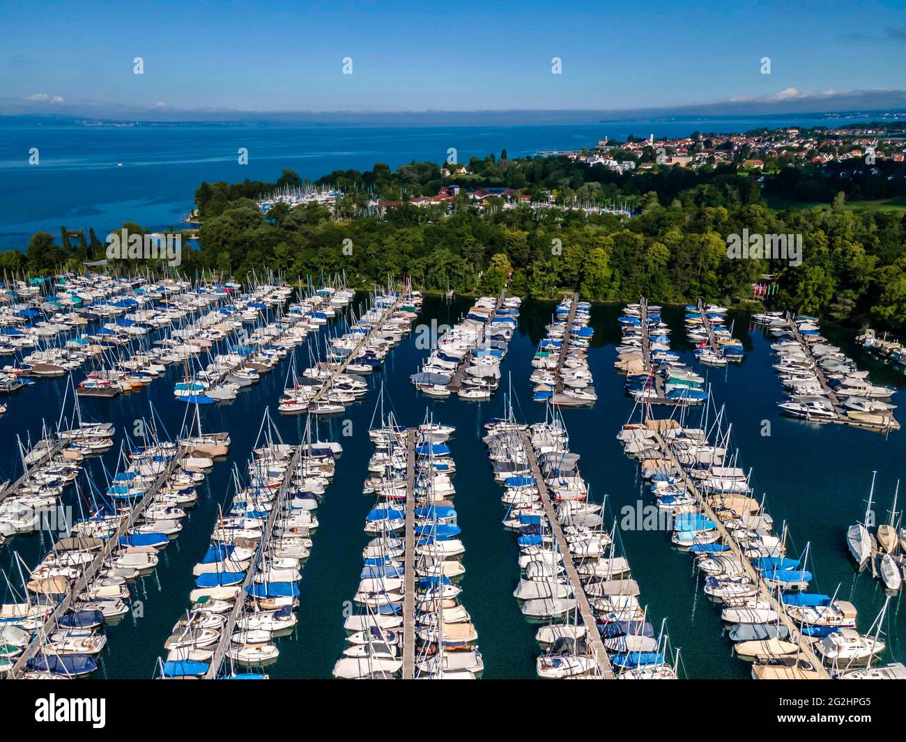 Centre de sports nautiques de Kressbronn sur le lac de Constance Banque D'Images