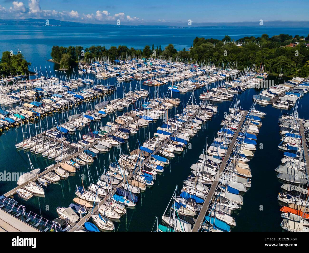 Centre de sports nautiques de Kressbronn sur le lac de Constance Banque D'Images