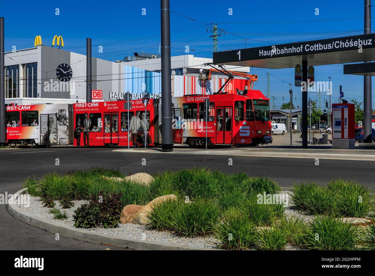 Cottbus: Nouveau centre de transport dans le sud du Brandebourg Banque D'Images