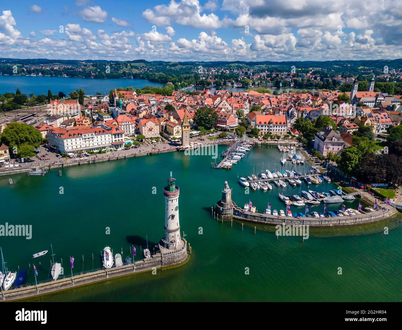 Port de Lindau sur le lac de Constance Banque D'Images